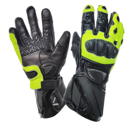 Mănuși moto ADRENALINE LYNX SPORT PPE Negru/Fluorescent/Galben