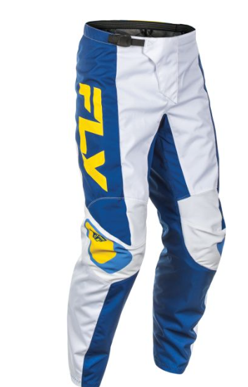 Pantaloni moto enduro/cross FLY RACING F-16 albastru/alb/galben