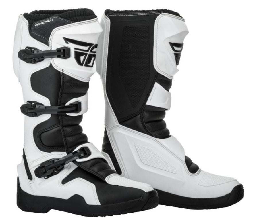 Cizme cross/enduro MAVERIK FLY RACING alb/negru