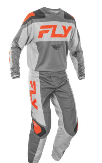 Pantaloni moto enduro/cross FLY RACING F-16 gri/portocaliu