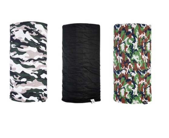 Eșarfă multifuncțională OXFORD CAMO COMFY 3 buc negru/gri/verde